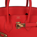 Hermes Birkin 25 Rouge de Coeur Togo Gold Hardware