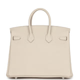 Hermes Birkin 25 Craie Togo Palladium Hardware