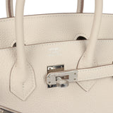 Hermes Birkin 25 Craie Togo Palladium Hardware