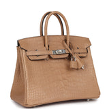 Hermes Birkin 25 Chai Matte Alligator Palladium Hardware