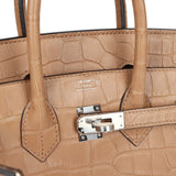 Hermes Birkin 25 Chai Matte Alligator Palladium Hardware