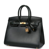 Hermes Birkin Sellier 25 Vert Fonce Box Gold Hardware