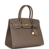 Hermes Birkin Sellier 30 Etoupe Epsom Gold Hardware