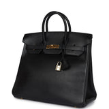 Vintage Hermes HAC Birkin 32 Black Ardennes Gold Hardware