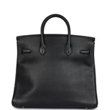 Vintage Hermes HAC Birkin 32 Black Ardennes Gold Hardware