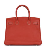 Pre-owned Hermes Birkin 30 Sanguine Fjord Palladium Hardware