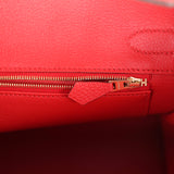 Pre-owned Hermes Birkin 30 Rouge de Coeur Togo Gold Hardware