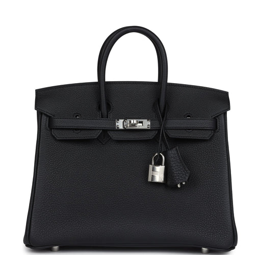 Hermes Birkin 25 Black Togo Palladium Hardware