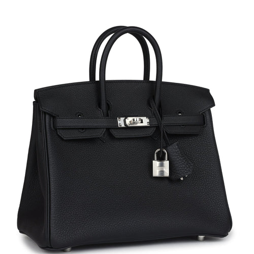 Hermes Birkin 25 Black Togo Palladium Hardware