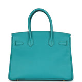 Pre-owned Hermes Birkin 30 Bleu Paon Epsom Gold Hardware