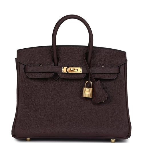 Hermes Birkin 25 Rouge Sellier Togo Gold Hardware