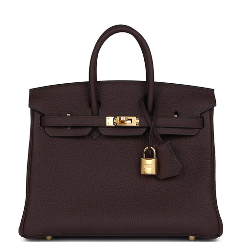 Hermes Birkin 25 Rouge Sellier Togo Gold Hardware