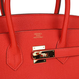 Pre-owned Hermes Birkin 35 Capucine Togo Gold Hardware