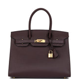 Hermes Birkin Sellier 30 Rouge Sellier Epsom Gold Hardware