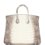 Hermes Birkin 25 Himalaya Niloticus Crocodile Diamond Encrusted Palladium Hardware