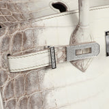 Hermes Birkin 25 Himalaya Niloticus Crocodile Diamond Encrusted Palladium Hardware