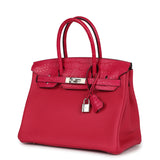 Hermes Birkin 30 Framboise Matte Alligator Togo Touch Palladium Hardware