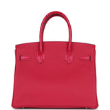 Hermes Birkin 30 Framboise Matte Alligator Togo Touch Palladium Hardware