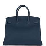 Hermes Birkin 35 Bleu De Prusse Togo Gold Hardware