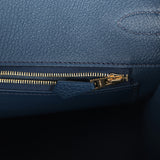 Hermes Birkin 35 Bleu De Prusse Togo Gold Hardware