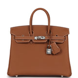 Hermes Birkin 25 Gold Togo Palladium Hardware