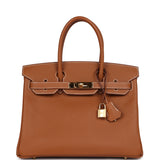 Pre-owned Hermes Birkin 30 Gold Epsom Gold Hardware