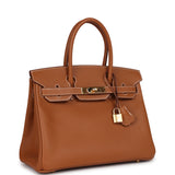 Pre-owned Hermes Birkin 30 Gold Epsom Gold Hardware