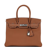 Hermes Birkin 30 Gold Togo Palladium Hardware