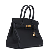 Hermes Birkin 30 Black Togo Gold Hardware