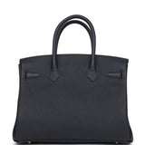 Hermes Birkin 30 Black Togo Gold Hardware