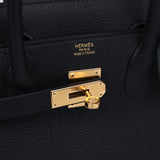 Hermes Birkin 30 Black Togo Gold Hardware