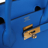 Hermes Birkin 30 Bleu Hydra Togo Gold Hardware