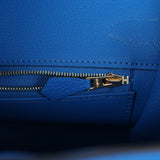 Hermes Birkin 30 Bleu Hydra Togo Gold Hardware