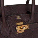 Hermes Birkin 30 Chocolat Togo Gold Hardware