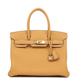 Hermes Birkin 30 Natural Sable Togo Gold Hardware