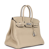 Pre-owned Hermes Birkin 35 Trench Togo Palladium Hardware