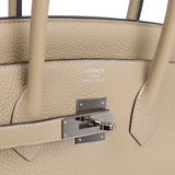 Pre-owned Hermes Birkin 35 Trench Togo Palladium Hardware