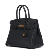 Hermes Birkin 30 Black Togo Gold Hardware