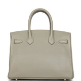 Pre-owned Hermes Birkin 30 Sauge Clemence Gold Hardware