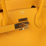 Pre-owned Hermes Birkin 30 Jaune D'or Epsom Gold Hardware