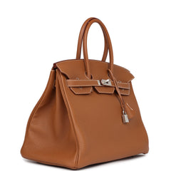 Hermes Birkin 35 Gold Togo Palladium Hardware
