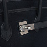 Hermes Birkin 35 Cargo Black Swift and Toile H Canvas Palladium Hardware