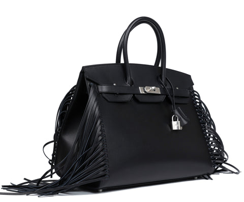 Hermes Birkin 35 Anate Black Evergrain Palladium Hardware