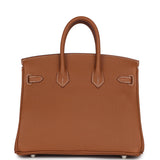 Hermes Birkin 25 Gold Togo Palladium Hardware