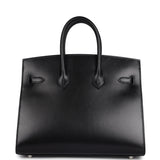 Hermes Birkin Sellier 25 Black Box Palladium Hardware