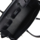 Hermes Birkin Sellier 25 Black Box Palladium Hardware