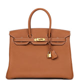 Hermes Birkin 35 Gold Togo Gold Hardware