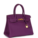 Hermes Special Order (HSS) Birkin 30 Anemone Togo Brushed Gold Hardware