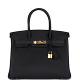 Hermes Birkin 30 Black Togo Gold Hardware