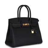 Hermes Birkin 30 Black Togo Gold Hardware